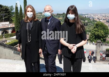 Gianluca Moggi/Nouvelle photo de presse/Actualités de Lapresse 4 juin 2021 - Florence, Italie funérailles du duc Amedeo d’Aoste à la basilique San Miniato al Monte dans le pic: Un moment de la cérémonie Banque D'Images