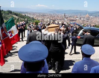 Gianluca Moggi/Nouvelle photo de presse/Actualités de Lapresse 4 juin 2021 - Florence, Italie funérailles du duc Amedeo d’Aoste à la basilique San Miniato al Monte dans le pic: Un moment de la cérémonie Banque D'Images