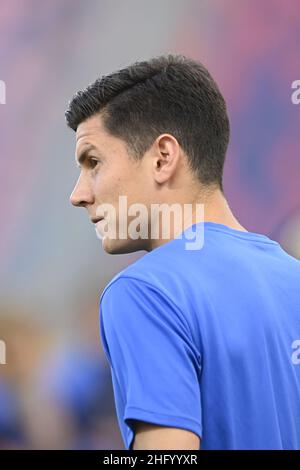 Lapresse - Fabio Ferrari 04 juin 2021 Bologna, Italie sport football Italie contre République tchèque - match amical - Stade 'Dall'Ara' de Bologne.Dans la photo: Pessina Banque D'Images