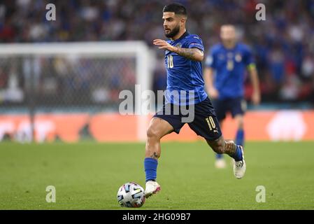 Lapresse - Fabio Ferrari 11 juillet 2021 - Londres, Grande-Bretagne sport de football IItalie contre Angleterre - Euro 2020 final - Wembley Stadium, Londres dans la photo: Lorenzo Insigne Banque D'Images