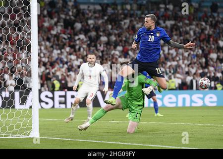 Lapresse - Fabio Ferrari 11 juillet 2021 - Londres, Grande-Bretagne football sportif IItaly contre Angleterre - Euro 2020 final - Stade Wembley, Londres dans le pic: Federico Bernardeschi Banque D'Images