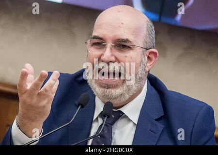 Roberto Monaldo / Lapresse 20-07-2021 Rome (Italie) politique le mouvement 5 étoiles présente le nouveau système de vote pour la démocratie directe dans le pic Vito Crimi Banque D'Images