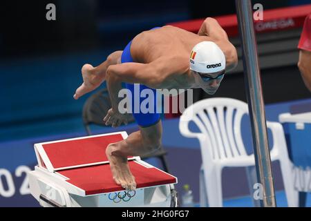 GIAN Mattia d'Alberto / Lapresse 25 juillet 2021 Tokyo Tokyo Jeux Olympiques de 2020 natation dans le pic: Banque D'Images