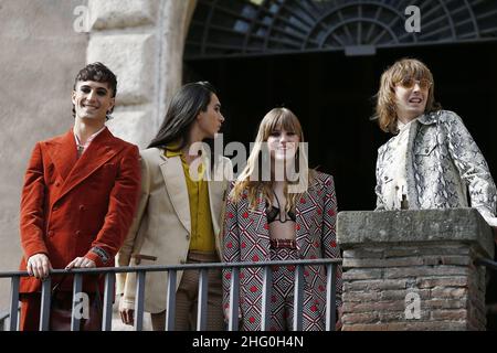 Cecilia Fabiano/ Lapresse 27 juillet 2021 Roma (Italie) Actualités : les Maneskins au Capitole pour la livraison de la Lupa Capitolina au pic : les Maneskins Banque D'Images