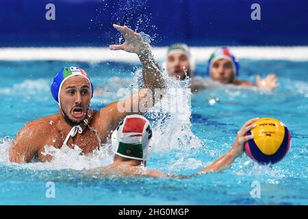 GIAN Mattia d'Alberto / Lapresse 02 août 2021 Tokyo Tokyo Jeux Olympiques 2020 Waterpolo dans le pic: Le jeu Banque D'Images