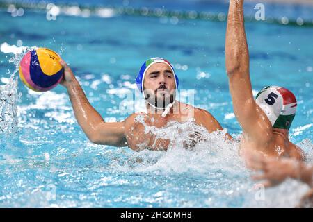 GIAN Mattia d'Alberto / Lapresse 02 août 2021 Tokyo Tokyo Jeux Olympiques 2020 Waterpolo dans le pic: Le jeu Banque D'Images