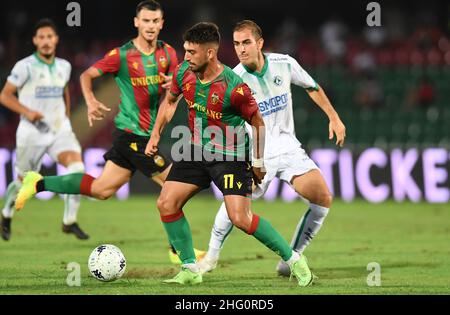 Foto Roberto Settonce/Andrea Pomponi/LaPresse08 Agosto 2021 Terni (TR), Italia sport calcio Ternana vs Avellino - Coppa Italia 2021/2022 - Stadio Libero Liberati Nella foto: capone photo Roberto Settonce/Andrea Pomponi/LaPresseAugust 08, 2021 Terni(TR), Italy sport terumadiana - coupe de football italien Terumo - Caplino Liberatro - 2021/2022 Banque D'Images