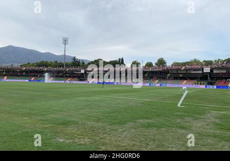 Foto Roberto Settonce/Andrea Pomponi/LaPresse08 Agosto 2021 Terni (TR), Italia sport calcio Ternana vs Avellino - Coppa Italia 2021/2022 - Stadio Libero Liberati Nella foto: Tifosi Ternana photo Roberto Settonce/Andrea Pomponi/LaPresseo 08 août 2021 Terni(TR), Tifosi Teruma Liberana - Sport italien - coupe d'Avelno Libero - 2021/2022Supporter Ternana Banque D'Images