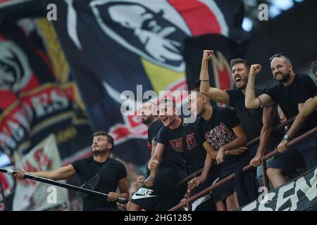 Spada/Lapresse 29 août 2021 - Milan,Italie Sport, Soccer AC Milan vs Cagliari - Italien série A Championnat de football 2021/2022 - San SiroStadium dans la photo: Milan Supporters Banque D'Images