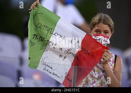 Lapresse - Fabio Ferrari septembre 02 2021 Florence, Italie football Italie vs Bulgarie - Qatar qualifications de coupe du monde - Stade Artemio Franchi de Florence dans le pic: Supporters Banque D'Images