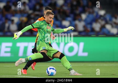 Alessandro Garofalo/Lapresse 06 septembre 2021 Naples, Italie football sportif Napoli vs Benevento - amical - Diego Armando Maradona stade.Dans la photo: Davide Marfella (SSC Napoli) Banque D'Images