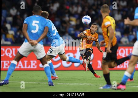 Alessandro Garofalo/Lapresse 06 septembre 2021 Naples, Italie football sportif Napoli vs Benevento - amical - Diego Armando Maradona stade.Dans le pic: Roberto Insigne (Benevento Calcio) Banque D'Images