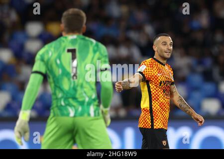 Alessandro Garofalo/Lapresse 06 septembre 2021 Naples, Italie football sportif Napoli vs Benevento - amical - Diego Armando Maradona stade.Dans le pic: Roberto Insigne (Benevento Calcio) Banque D'Images