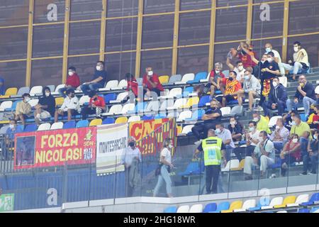 Alessandro Garofalo/Lapresse 06 septembre 2021 Naples, Italie football sportif Napoli vs Benevento - amical - Diego Armando Maradona stade.Dans le pic: Partisans de Benevento Banque D'Images