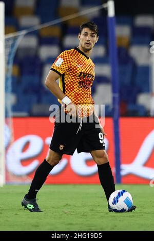 Alessandro Garofalo/Lapresse 06 septembre 2021 Naples, Italie football sportif Napoli vs Benevento - amical - Diego Armando Maradona stade.Dans la photo: Federico Barba (Benevento Calcio) Banque D'Images