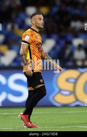 Alessandro Garofalo/Lapresse 06 septembre 2021 Naples, Italie football sportif Napoli vs Benevento - amical - Diego Armando Maradona stade.Dans le pic: Roberto Insigne (Benevento Calcio) Banque D'Images