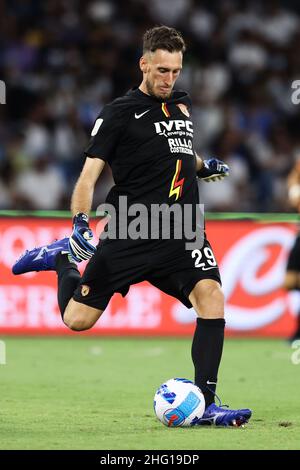 Alessandro Garofalo/Lapresse 06 septembre 2021 Naples, Italie football sportif Napoli vs Benevento - amical - Diego Armando Maradona stade.Dans la photo: Alberto Paleari (Benevento Calcio) Banque D'Images