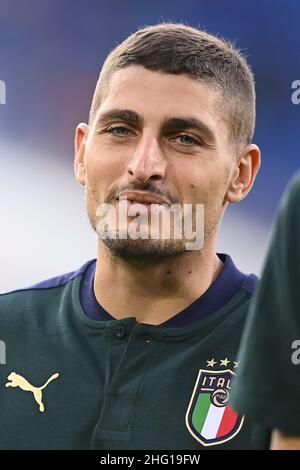 Lapresse - Fabio Ferrari septembre 05 2021 Bâle, Suisse football Italie contre Suisse - Qatar qualifications de la coupe du monde - Stade de St Jakob-Park de Bâle sur le pic:Verratti Banque D'Images