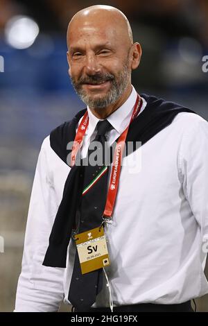 Lapresse - Fabio Ferrari septembre 05 2021 Bâle, Suisse football Italie contre Suisse - Qatar qualifications de la coupe du monde - Stade St. Jakob-Park de Bâle dans le pic:Vialli Banque D'Images