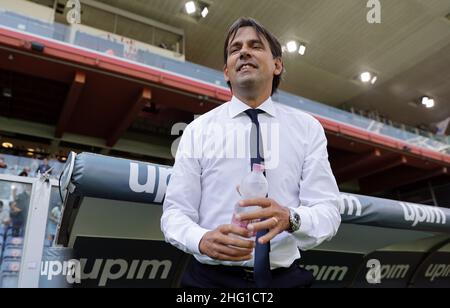 Lapresse - Tano Pecoraro 12 septembre 2021 City Genova - (Italie) Sport Soccer Sampdoria vs Inter Italian football Championship League A TIM 2021/2022 - "Luigi Ferraris" Stadium dans le pic: inzaghi simone Banque D'Images