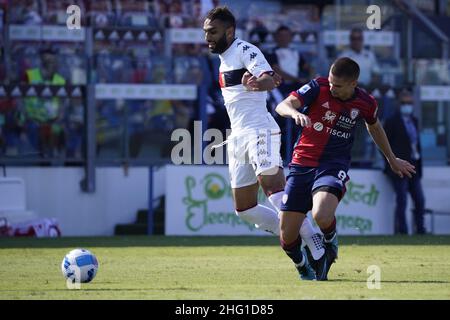 Lapresse/Alessandro Tocco 12 septembre 2021 Cagliari (Italie) Sport Soccer Cagliari Calcio vs Gênes FC League A TIM 2021/2022 "Unipol Domus" Stadium&#xA0; sur la photo:RAZVAN MARIN 8 (Cagliari Calcio) Banque D'Images