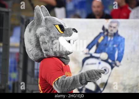 Alfredo Falcone / Lapresse 16 septembre 2021 Rome, Italie Sport Soccer Roma - CSKA Sofia - Europa Conference League 2021/2022 - Stade olympique de Rome dans le pic: mascotte Banque D'Images