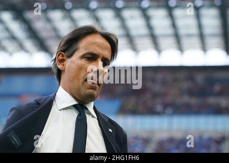 Spada/Lapresse 18 septembre 2021 - Milan,Italie Sport, Soccer Inter vs Bologne - Italien Serie A football Championship 2021/2022 - San Siro Stadium sur la photo: Simone Inzaghi Banque D'Images