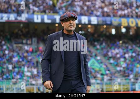 Spada/Lapresse 18 septembre 2021 - Milan,Italie Sport, Soccer Inter vs Bologne - Italien Serie A football Championship 2021/2022 - San Siro Stadium sur la photo: Sinisa Mihajlovic Banque D'Images