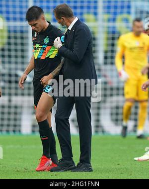 Spada/Lapresse 18 septembre 2021 - Milan,Italie Sport, Soccer Inter vs Bologne - Italien Serie A football Championship 2021/2022 - San Siro Stadium sur la photo: Joaquin Correa Banque D'Images