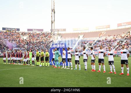 Massimo Paolone/Lapresse 21 septembre 2021 Bologna, Italie football Bologna vs Gênes - Ligue italienne de football A TIM 2021/2022 - Stade Renato Dall'Ara dans le pic: Ligne Banque D'Images