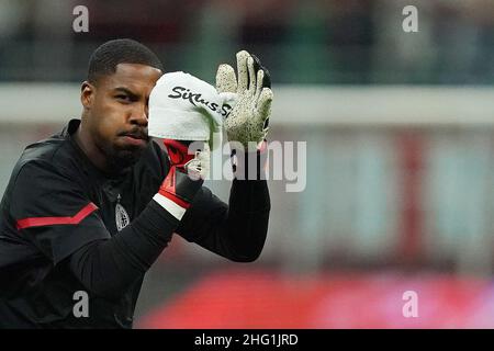 Spada/Lapresse 22 septembre 2021 - Milan,Italie Sport, Soccer AC Milan vs Venezia - Italien Serie A football Championship 2021/2022 - San Siro Stadium sur la photo: Mike Maignan Banque D'Images