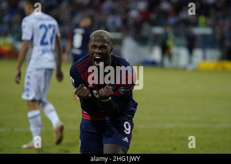 Lapresse/Alessandro Tocco 22 septembre 2021 Cagliari (Italie) Sport Soccer Cagliari Calcio vs Empoli FC League A TIM 2021/2022 "Unipol Domus" Stadium&#xA0; sur la photo:KEITA 9 (Cagliari Calcio) Banque D'Images