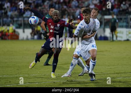 Lapresse/Alessandro Tocco 22 septembre 2021 Cagliari (Italie) Sport Soccer Cagliari Calcio vs Empoli FC League A TIM 2021/2022 "Unipol Domus" Stadium&#xA0; sur la photo:KEITA 9 (Cagliari Calcio) Banque D'Images