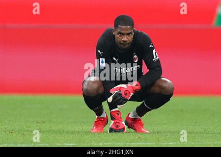 Spada/Lapresse 22 septembre 2021 - Milan,Italie Sport, football AC Milan vs Venezia - Championnat italien de football série A 2021/2022 - San Siro Stadium sur la photo:Mike Maignan Banque D'Images