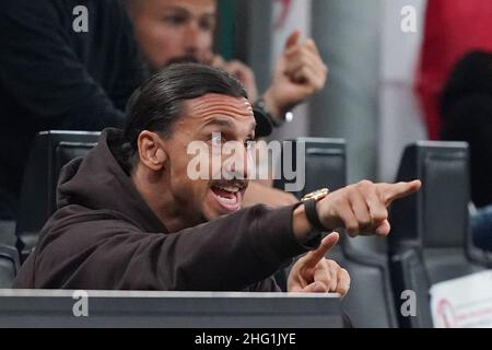 Spada/Lapresse 22 septembre 2021 - Milan,Italie Sport, Soccer AC Milan vs Venezia - Italien Serie A football Championship 2021/2022 - San Siro Stadium sur la photo: Zlatan Ibrahimovic Banque D'Images