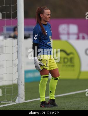 DURHAM, Royaume-Uni JAN 16th Naoisha McAloon de Durham Women lors du match de championnat féminin FA entre Durham Women FC et Crystal Palace au château de Maiden, Durham City, le dimanche 16th janvier 2022.(Credit: Mark Fletcher | MI News) Credit: MI News & Sport /Alay Live News Banque D'Images