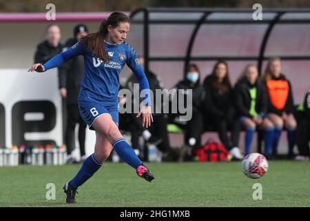 DURHAM, Royaume-Uni JAN 16th Durham Women's Sarah Robson lors du match de championnat féminin FA entre Durham Women FC et Crystal Palace au château de Maiden, Durham City, le dimanche 16th janvier 2022.(Credit: Mark Fletcher | MI News) Credit: MI News & Sport /Alay Live News Banque D'Images
