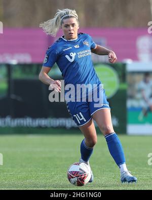 DURHAM, Royaume-Uni JAN 16th Becky Salicki de Durham Women lors du match de championnat féminin de la FA entre Durham Women FC et Crystal Palace au château de Maiden, Durham City, le dimanche 16th janvier 2022.(Credit: Mark Fletcher | MI News) Credit: MI News & Sport /Alay Live News Banque D'Images