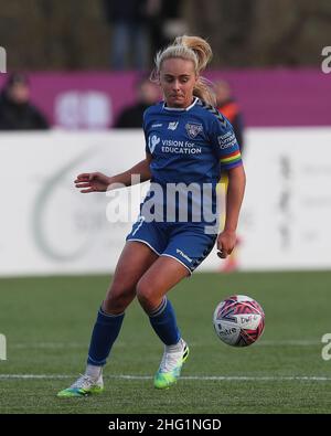 DURHAM, Royaume-Uni JAN 16th Durham Women's Beth Heple lors du match de championnat féminin FA entre Durham Women FC et Crystal Palace au château de Maiden, Durham City, le dimanche 16th janvier 2022.(Credit: Mark Fletcher | MI News) Credit: MI News & Sport /Alay Live News Banque D'Images