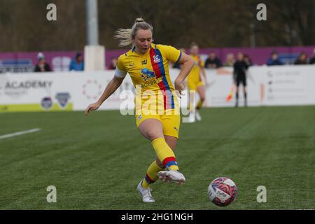 DURHAM, Royaume-Uni JAN 16th Annabel Johnson de Crystal Palace lors du match de championnat féminin FA entre Durham Women FC et Crystal Palace au château de Maiden, Durham City, le dimanche 16th janvier 2022.(Credit: Mark Fletcher | MI News) Credit: MI News & Sport /Alay Live News Banque D'Images