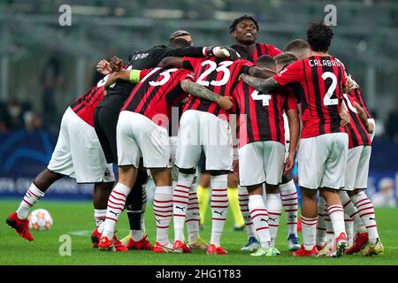 Spada/Lapresse 28 septembre 2021 - Milan ,Italie Sport, Soccer Milan vs Atletico Madrid - Champions League 2021/2022 sur la photo : Rafael Leao Banque D'Images