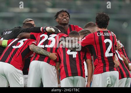 Spada/Lapresse 28 septembre 2021 - Milan ,Italie Sport, Soccer Milan vs Atletico Madrid - Champions League 2021/2022 sur la photo : Rafael Leao Banque D'Images