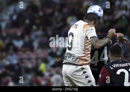 Lapresse/Alessandro Tocco 1 octobre 2021 Cagliari (Italie) Sport Soccer Cagliari Calcio vs Venezia FC League A TIM 2021/2022 "Unipol Domus" Stadium&#xA0; sur la photo: Francesco forte (Venezia FC); Banque D'Images