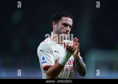 Spada/Lapresse 03 octobre 2021 - Bergame ,Italie Sport, Soccer Atalanta vs AC Milan - Championnat italien de football série A 2021/2022 - Gewis Stadium sur la photo: Davide Calabria (ac milan ) Banque D'Images