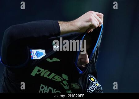 Spada/Lapresse 03 octobre 2021 - Bergame ,Italie Sport, Soccer Atalanta vs AC Milan - Italien Serie A football Championship 2021/2022 - Gewis Stadium in the photo:Juan Musso (Atalanta BC); Banque D'Images