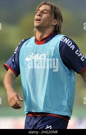 Hernan Crespo de Gênes pendant l'entraînement Banque D'Images