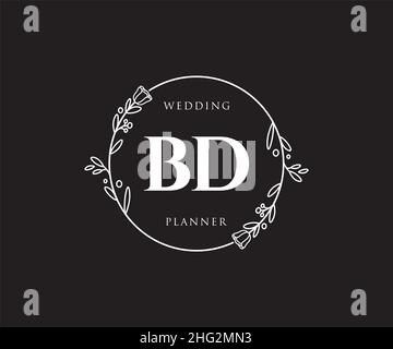 Logo BD féminin.Utilisable pour les logos nature, salon, Spa, cosmétique et Beauté.Elément de modèle de logo Flat Vector. Illustration de Vecteur