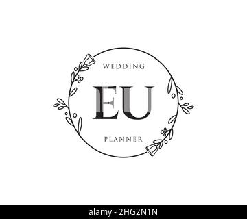 Logo féminin de l'UE.Utilisable pour les logos nature, salon, Spa, cosmétique et Beauté.Elément de modèle de logo Flat Vector. Illustration de Vecteur