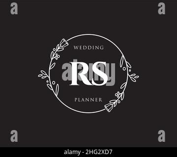 Logo RS féminin.Utilisable pour les logos nature, salon, Spa, cosmétique et Beauté.Elément de modèle de logo Flat Vector. Illustration de Vecteur
