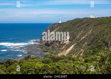 Cape Otway Lighthouse paysage dans Baugh Sunlight, Australie Banque D'Images